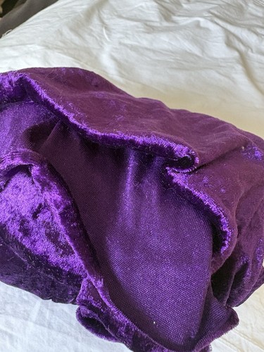 Purple stretch crushed velvet - stretch,