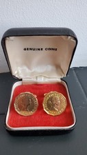 Genuine 1967 Threepenny Bit  Cufflinks In Display Box