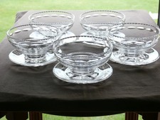 5 x Stuart Crystal Footed
