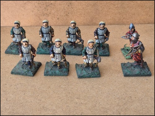 Crossbowmen metal figures - crossbowmen,
