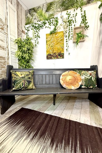 Vintage church pew - vintage, (painted