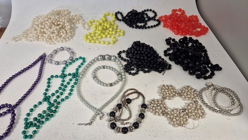 Faux pearls and beads costume - and,