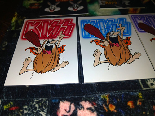 Kiss cartoon trading cards - cartoon,