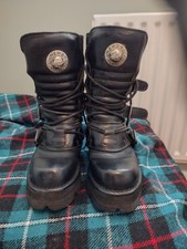 New Rock Size 5 38 Black Womens Heeled Steampunk Boots