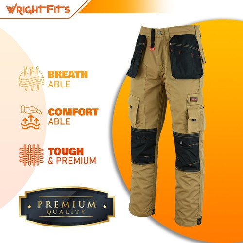 Mens cargo work trousers heavy - mens,