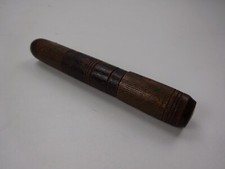 Treen wooden needle case 19th