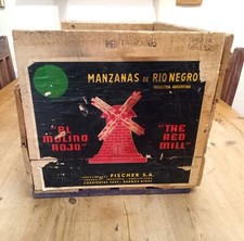 Wooden Shipping Crate *Frutas Selectas De Rio Negro *Argentinian Apples *RARE!
