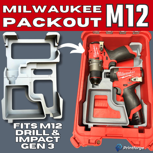 Milwaukee packout m12 - milwaukee, drill