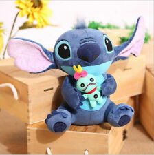 Disney Lilo & Stitch Plush Toy Stitch Holding Scrump Soft Stuffed Doll Xmas Gift