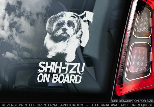 Shih tzu car sticker - car, dog