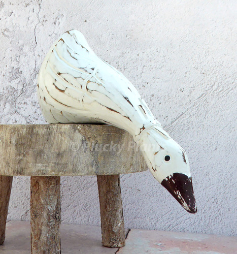 Wooden duck shelf sitter - duck,