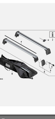 Bmw genuine roof rack rails - roof,