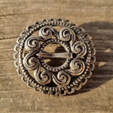 Tinn-Per Viking Style Pewter Brooch Norwegian Norway