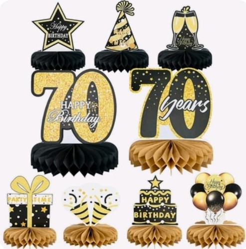 9pcs 70th happy - 70th,