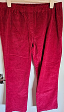 Cotton Traders size 18 ladies deep red trousers soft velvet feeling cotton