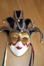 venecian hand made carnival full face mask made 1999