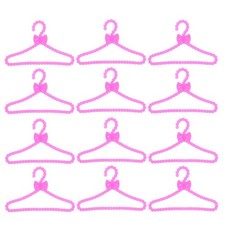  50 Pcs Dolls House Accessories Hangers Apparel Rack Baby Clothes Organiser