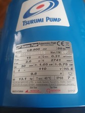 Tsurumi Submersible Water Pump, LB-800-52 RRP OVER £900.00