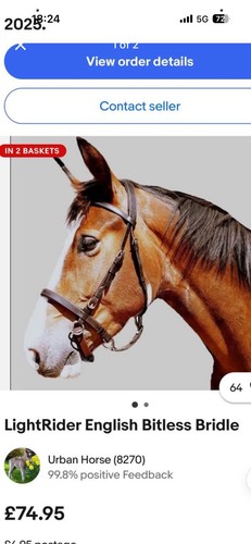 Lightrider bitless bridle - bitless,
