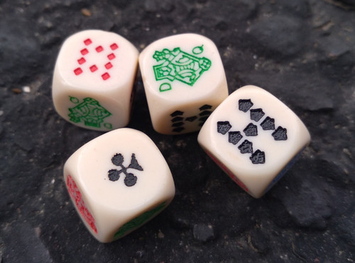 Vintage poker dice set - vintage, 4