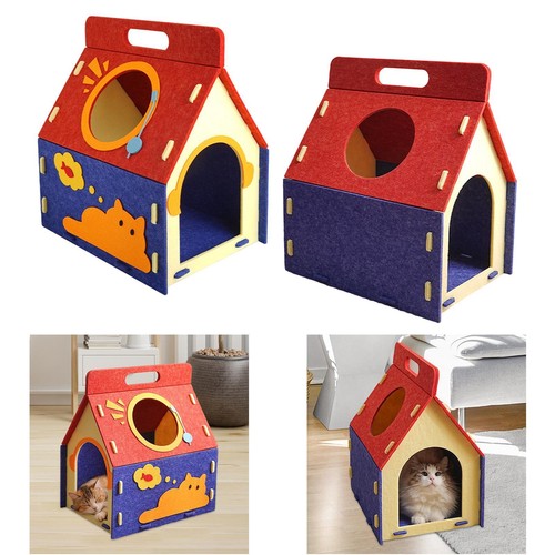 Felt cat house handle - handle, design