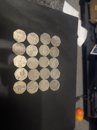 Various fifty pence coin - pence,