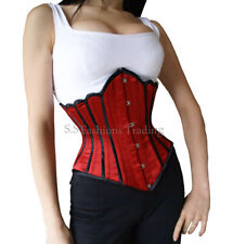 Heavy Duty Satin Corset Women's Underbust Waist Trainer Steel Boned Corset