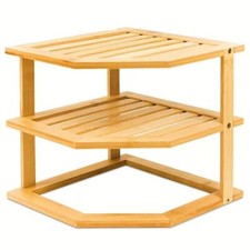3 TIER BAMBOO CORNER SHELF