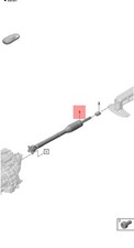 Genuine PORSCHE 911 Carrera 992 Turbo S Cardan Prop Shaft 992521101B