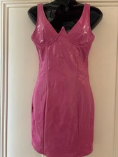 Hot pink PVC Mini Dress