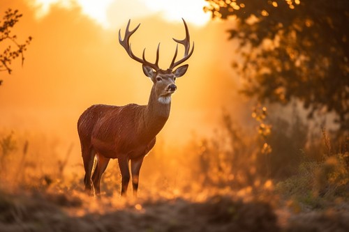 Stag deer canvas picture print - deer,