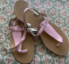 Next Pink Leather Flat Thong
