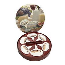 Set of 6 White Porcelain Cheese Markers / Labels (Made in Italy) – With Pen