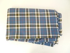 3.7m x 1.5m Tartan Fabric Blue Ancient Black White Red Yellow Material
