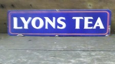 Lyons Tea enamel sign original