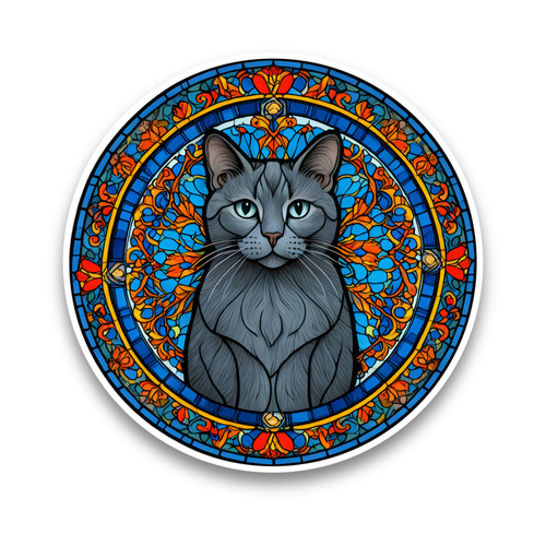 Cute russian blue cat - russian,