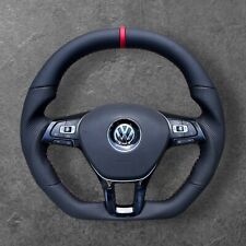 EXCHANGE VW T6 TRANSPORTER GOLF 7 FLAT BOTTOM BLACK CUSTOM STEERING WHEEL