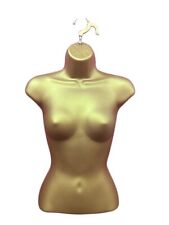 Female Hanging Mannequin Half Body Form  Bust Shop Display 3QTR GOLD