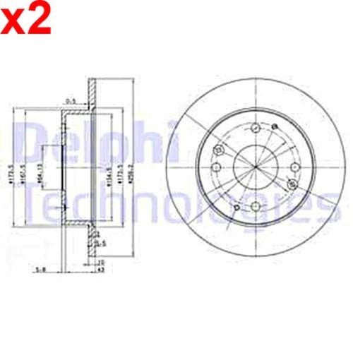 Brake disc delphi - delphi, fits