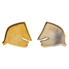 Hermès Cheval Horse Cufflinks, Gold Plated, Men's HERMES