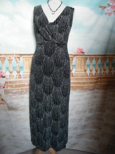 Black silver maxi - silver, evening