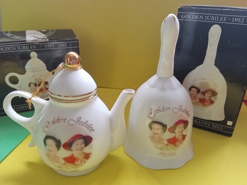 Golden jubilee teapot - jubilee, bell