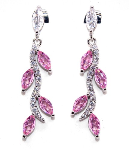 Sterling silver pink sapphire - silver,