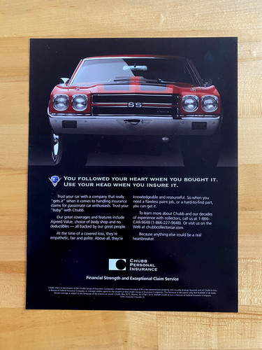 2010 print 1970 - ad, chevelle