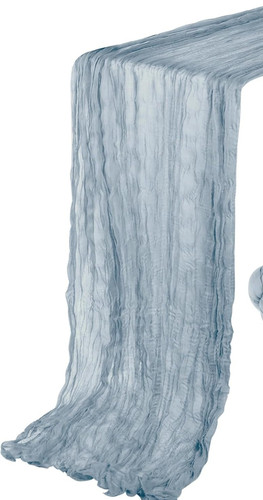 Dusty blue cheesecloth table - cheesecloth,