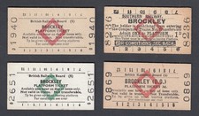 FOUR British Railways Board / Southern Rail Platform Tickets BROCKLEY SE4 London