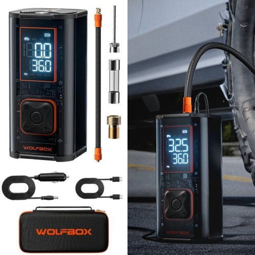 Wolfbox tire inflator portable - tire,