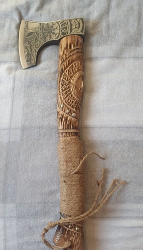 Custom hand made steel axe - hand,