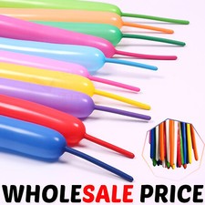 100 X Long Plain Balloons Latex Balons 260Q Twisting Modelling Long Balloons UK