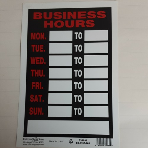 Business hours open - hours, &